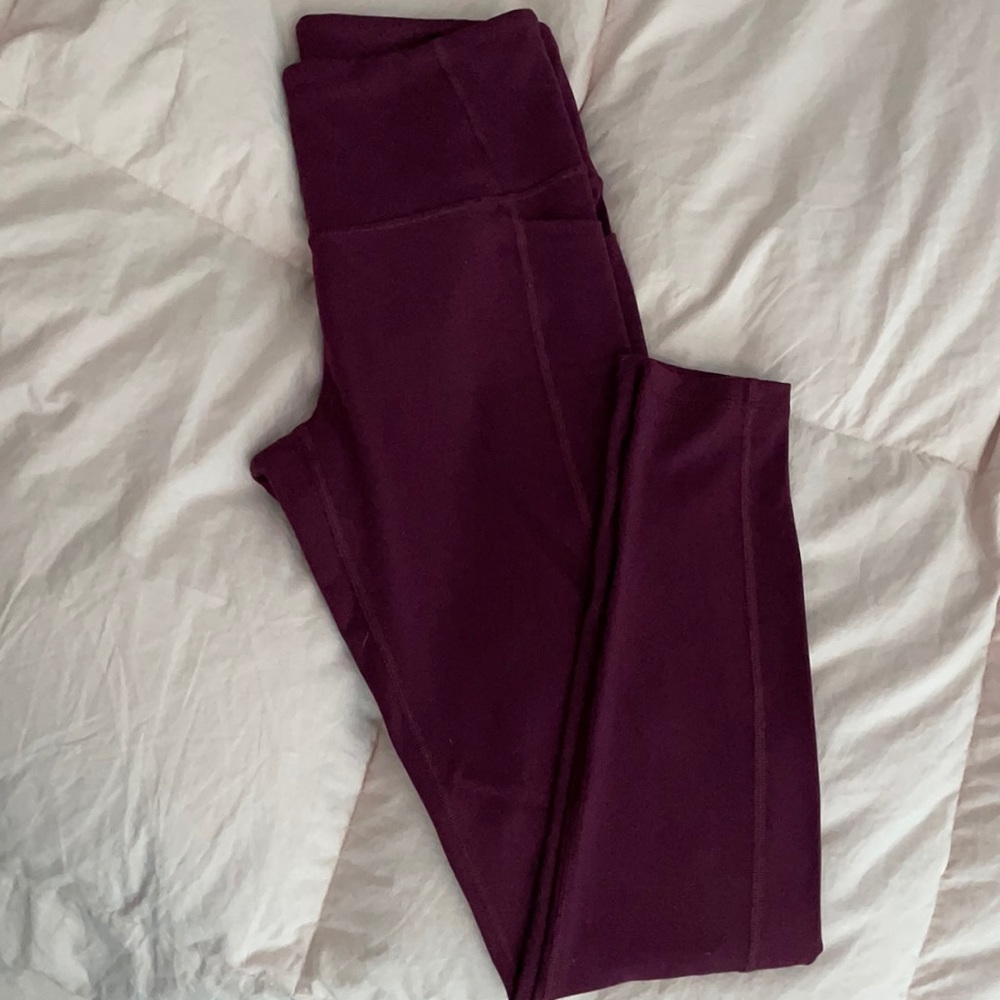 VICTORIAS SECRET SPORT LEGGINGS BURGUNDY